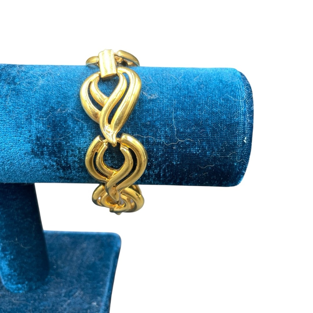 Vintage Krementz Gold Plated Chunky Open Work Bracelet